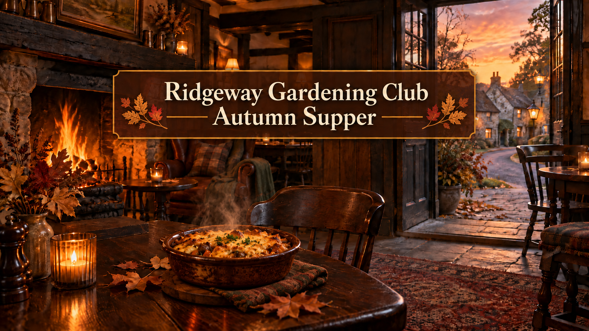 A warm autumn supper setting